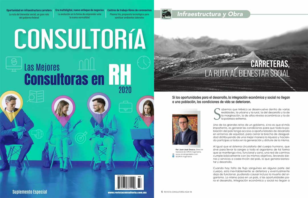 Revista Consultor&iacute;a Carreteras, la ruta al bienestar social